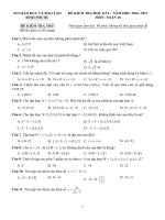 Đề ôn thi Học kì 1 Toán 10