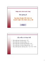 Bài giảng 8. Sự phụ thuộc lối mòn và tranh luận về chăm sóc y tế