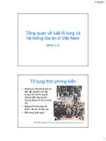 Bài giảng 12. Tổng quan về luật tố tụng và hệ thống tòa án ở Việt Nam