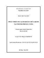 Phát triển du lịch khám chữa bệnh tại Thành phố Đà Nẵng