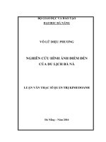 Nghiên cứu hình ảnh điểm đến của du lịch Bà Nà