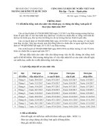 Thong bao ve viec tiep nhan don doi diem