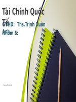 Thuyết trình môn tài chính quốc tế rủi ro tỷ giá hối đoái và các công cụ phòng chống rủi ro tỷ giá hối đoái 