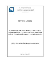 Nghiên cứu sự hài lòng về dịch vụ bảo hành và sửa chữa thiết bị văn phòng tại công ty cổ phần thiết bị văn phòng Siêu Thanh - Chi nhánh Đà Nẵng