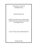 Nghiên cứu sự hài lòng của khách hàng sử dụng dịch vụ bưu chính tại Bưu điện thành phố Đà Nẵng