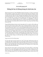 Ghi chú Bài giảng 24-25. Bài học từ khủng hoảng 2008