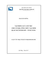 Tạo động lực làm việc cho cán bộ, công chức tại UBND