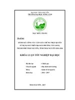 Đánh giá công tác cấp giấy chứng nhận quyền sử dụng đất trên địa bàn phường tân long, thành phố thái nguyên, tỉnh thái nguyên giai đoạn 2014 2016 