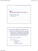 Bài giảng 21. Định giá doanh nghiệp dựa vào ngân lưu