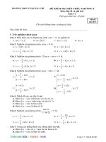 Đề thi học kì 1 Toán 11 THPT Lê Quang Chí