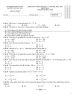 Đề kiểm tra 15 phút Toán 11