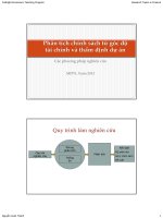 Bài giảng 5. Phân tích chính sách từ góc độ tài chính và thẩm định dự án