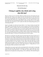 Ghi chú Bài giảng 2. Chúng ta nghiên cứu chính sách công như thế nào?