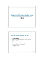 Bài giảng 2. Quản trị Nhà nước và Phát triển