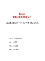 BAI tập CÔNG NGHỆ VI điện tử