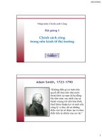 Bài giảng 1. Chính sách công trong nền kinh tế thị trường