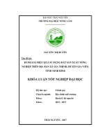 Đánh giá hiệu quả sử dụng đất sản xuất nông nghiệp trên địa bàn xã Gia Thịnh, huyện Gia Viễn, tỉnh Ninh Bình. (Khóa luận tốt nghiệp)