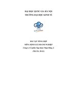 bài thực hành tổng hợp định giá doanh nghiệp công ty cổ phần tập đoàn nhựa đông á