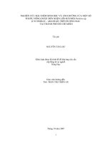 NGHIÊN CỨU ĐẶC ĐIỂM SINH HỌC VÀ ẢNH HƯỞNG CỦA MỘT SỐ THUỐC NÔNG DƯỢC ĐẾN NHỆN LỚN BẮTMỒI Pardosa sp. (LYCOSIDAE – ARANEAE) TRÊN RUỘNG RAU TẠI THÀNH PHỐ HỒ CHÍ MINH