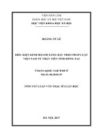 Điều kiện kinh doanh xăng dầu theo pháp luật Việt Nam từ thực tiễn tỉnh Đồng Nai (tt)