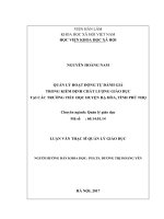 Quản lý hoạt động tự đánh giá trong kiểm định chất lượng giáo dục tại các trường tiểu học huyện hạ hòa, tỉnh phú thọ 