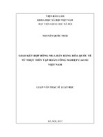 Giao kết hợp đồng mua bán hàng hóa quốc tế từ thực tiễn tập đoàn công nghiệp cao su việt nam 