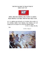 Điểm gặp gỡ giữa tư tưởng yêu nước và tư tưởng nhân văn trong tác phẩm Văn tế nghĩa sĩ Cần Giuộc