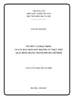 Tổ chức và hoạt động của Ủy ban nhân dân phường từ thực tiễn Quận Bình Thạnh, Thành phố Hồ Chí Minh