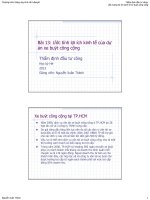 Bài giảng 13. Ước tính lợi ích kinh tế của dự án xe buýt công cộng