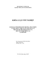 ĐÁNH GIÁ TÌNH HÌNH SINH TRƯỞNG, PHÁT TRIỂN VÀ MỨC ĐỘ ƯU THẾ LAI VỀ NĂNG SUẤT VÀ MỘT SỐ CHỈ TIÊU PHẨM CHẤT CỦA MỘT SỐ TỔ HỢP BÔNG LAI VỤ KHÔ 2007