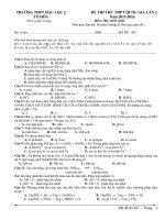 de thi thu thpt quoc gia 2016 mon hoa truong thpt hau loc 2 lan 2