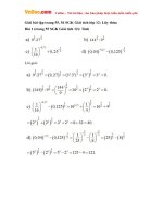 giai bai tap trang 55 56 sgk giai tich lop 12 luy thua