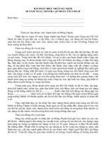 BÀI PHÁT BIỂU NHÂN KỶ NIỆM