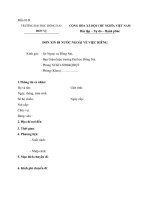 Mau don xin di nuoc ngoai vi viec rieng