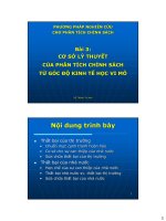 Bài giảng 3. Cơ sở lý thuyết của phân tích chính sách từ góc độ kinh tế học vi mô