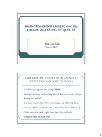 Bài giảng 2. Phân tích chính sách từ góc độ thương mại và đầu tư quốc tế