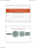 Bài giảng 4. Phân tích chính sách từ góc độ tài chính và thẩm định dự án