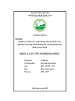 Đánh giá công tác chuyển quyền sử dụng đất trên địa bàn thị trấn Bình Liêu- huyện Bình Liêu- tỉnh Quảng Ninh