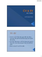 Ôn tập 2. Biến thiên bù đắp (Compensating Variation - CV) và Biến thiên tương đương (Equavalent Variation - EV)