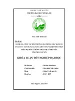 Đánh giá công tác bồi thường giải phóng mặt bằng dự án Đầu tư xây dựng hạ tầng khu công nghiệp Điềm Thụy trên địa bàn xã Hồng Tiến thị xã Phổ Yên tỉnh Thái Nguyên
