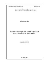 Tổ chức đơn vị hành chính Việt Nam đáp ứng yêu cầu phát triển ( luận án )