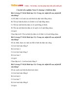 cau hoi trac nghiem toan 12 chuong 1 khoi da dien