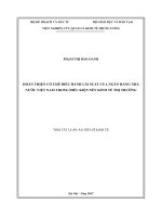Hoàn thiện cơ chế điều hành lãi suất của Ngân hàng Nhà nước Việt Nam trong điều kiện nền kinh tế thị trường (tt)