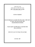 Trách nhiệm kỷ luật đối với công chức, viên chức từ thực tiễn huyện Hóc Môn, thành phố Hồ Chí Minh (tt)