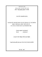 Giải quyết tranh chấp tài sản chung của vợ chồng khi ly hôn qua thực tiễn xét xử của Tòa án nhân dân tại tỉnh Phú Thọ (LV thạc sĩ)
