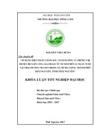 Áp dụng biện pháp chăm sóc nuôi dưỡng và phòng trị bệnh cho lợn con, giai đoạn sơ sinh đến 21 ngày tuổi tại trang trại Dương Thanh Trọng xã Tích Lương  thành phố Thái Nguyên  tỉnh Thái Nguyên. (Khóa luận tốt nghiệp)