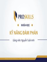 Bài giảng Kỹ năng đàm phán  Nguyễn Tuấn Anh