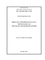 Phòng ngừa tình hình tội sản xuất, buôn bán hàng giả trên địa bàn thành phố hồ chí minh 
