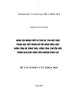 Nâng cao nhận thức và thái độ của học sinh trung học phổ thông đối với cộng đồng LGBT thông qua hoạt động trải nghiệm sáng tạo