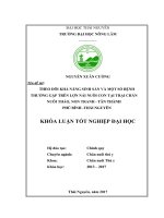 Theo dõi khả năng sinh sản và một số bệnh thường gặp trên lợn nái nuôi con tại trại chăn nuôi Thảo, Non Tranh – Tân Thành – Phú Bình – Thái Nguyên